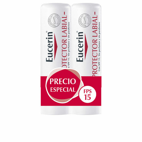 Lippenbalsam Eucerin Protector Labial Lote 2 Stück Spf 15 Pack 4,8 g