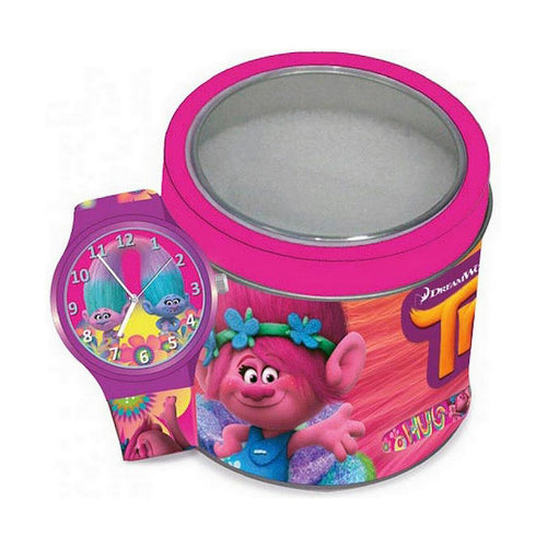 Uhr für Kleinkinder Cartoon TROLLS - Tin Box