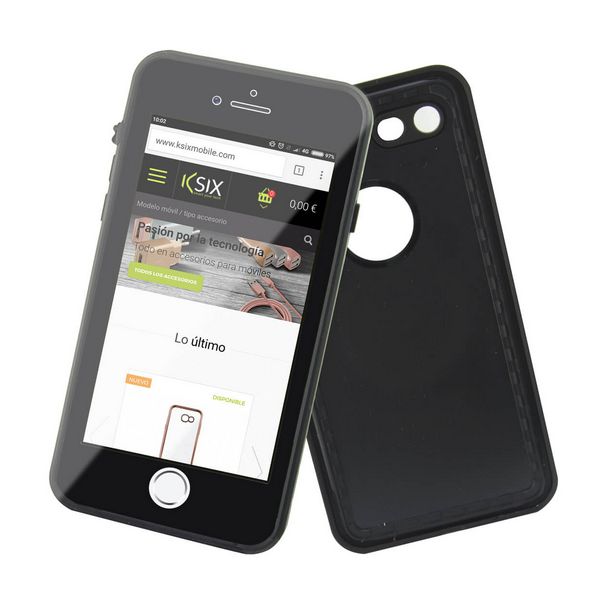 Handyhülle Iphone 7/8 KSIX Schwarz (Tauchfähig) - myhappybrands.com