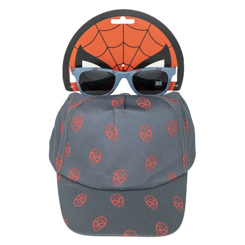 Mütze und Sonnenbrille Spider-Man 2 Stücke Grau (54 cm)