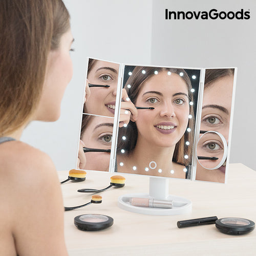 InnovaGoods 4 in 1 Kosmetikspiegel mit Vergrößerung und LED Licht
