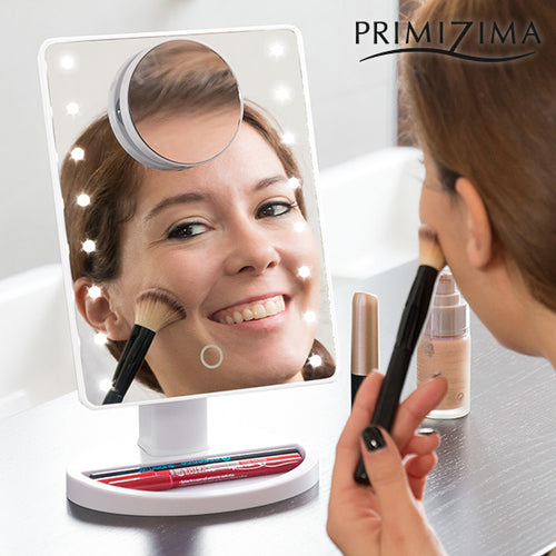 Primizima Kosmetikspiegel mit Vergrößerung und LED Licht - myhappybrands.com